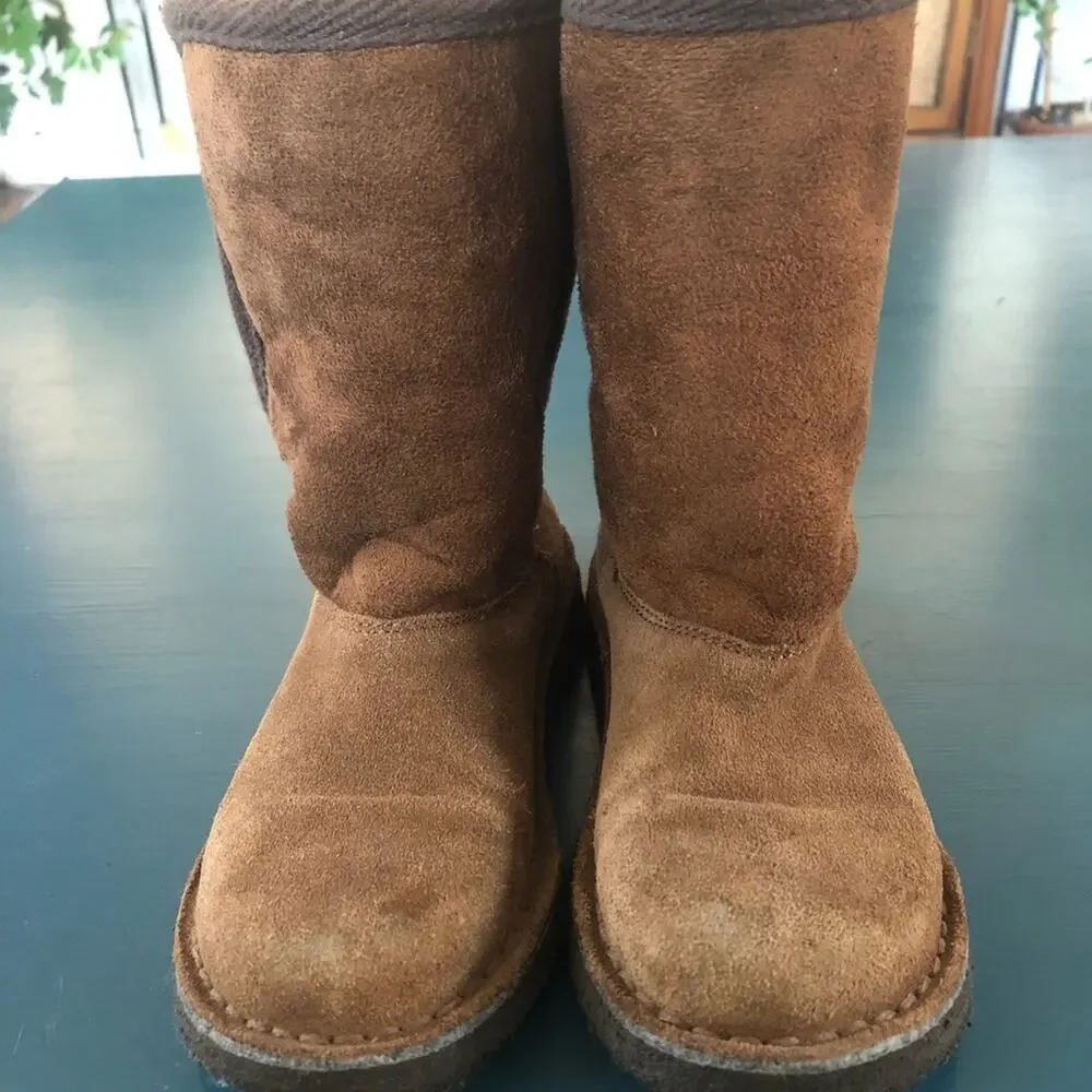 Primigi Kids Suede Boots Fuzzy Brown Size 12 1/2 (EU30)